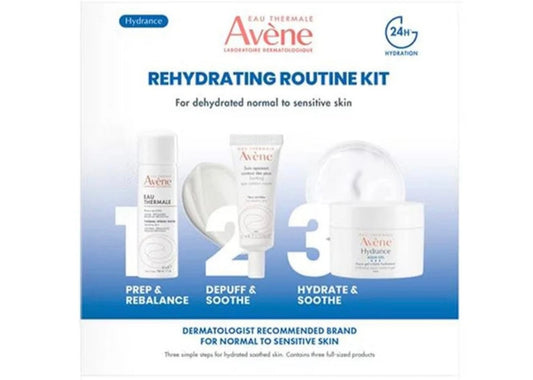 Avène – Hydrance Rehydrating Routine Kit - Micellar Lotion (100ml), Hydrance Intense Serum (30ml) & Hydrance Rich Hydrating Cream (40ml)