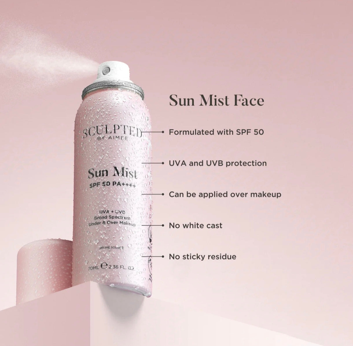 sculpted by Aimee Sun Mist SPF 50 PA++++ 70ml
