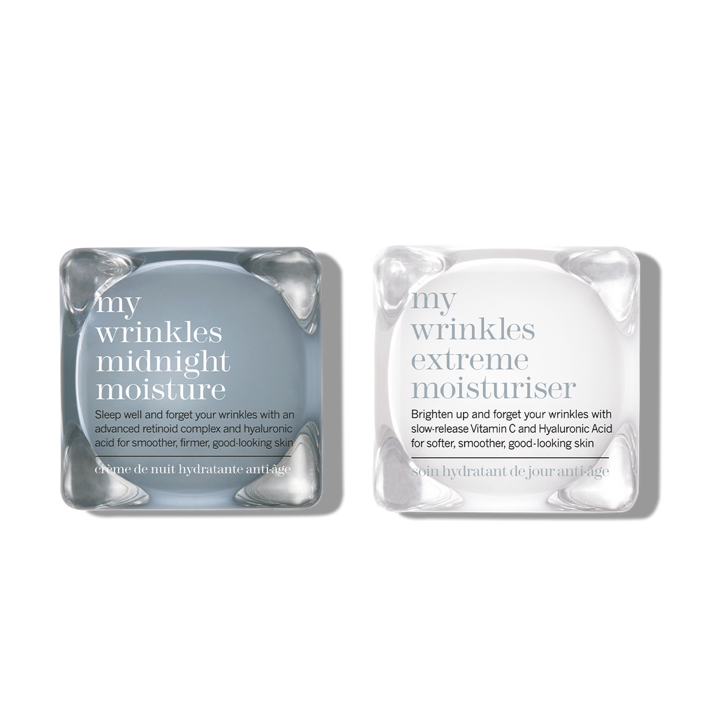 This works my wrinkles extreme moisturiser + midnight moisture