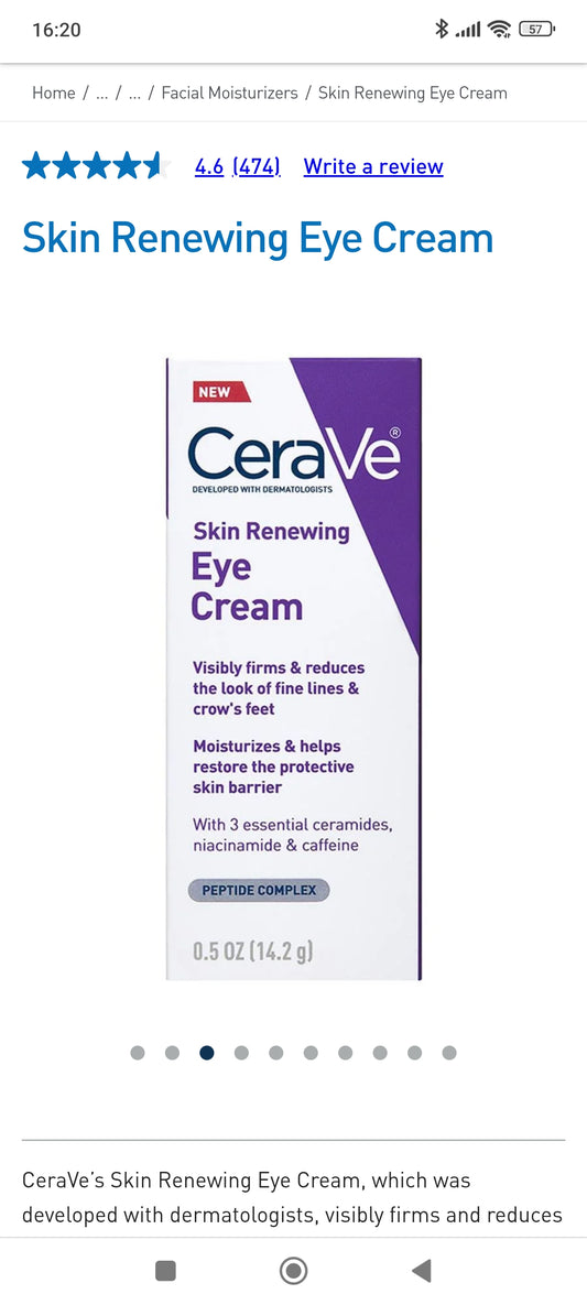 Cerave Skin Renewing Eye Cream
