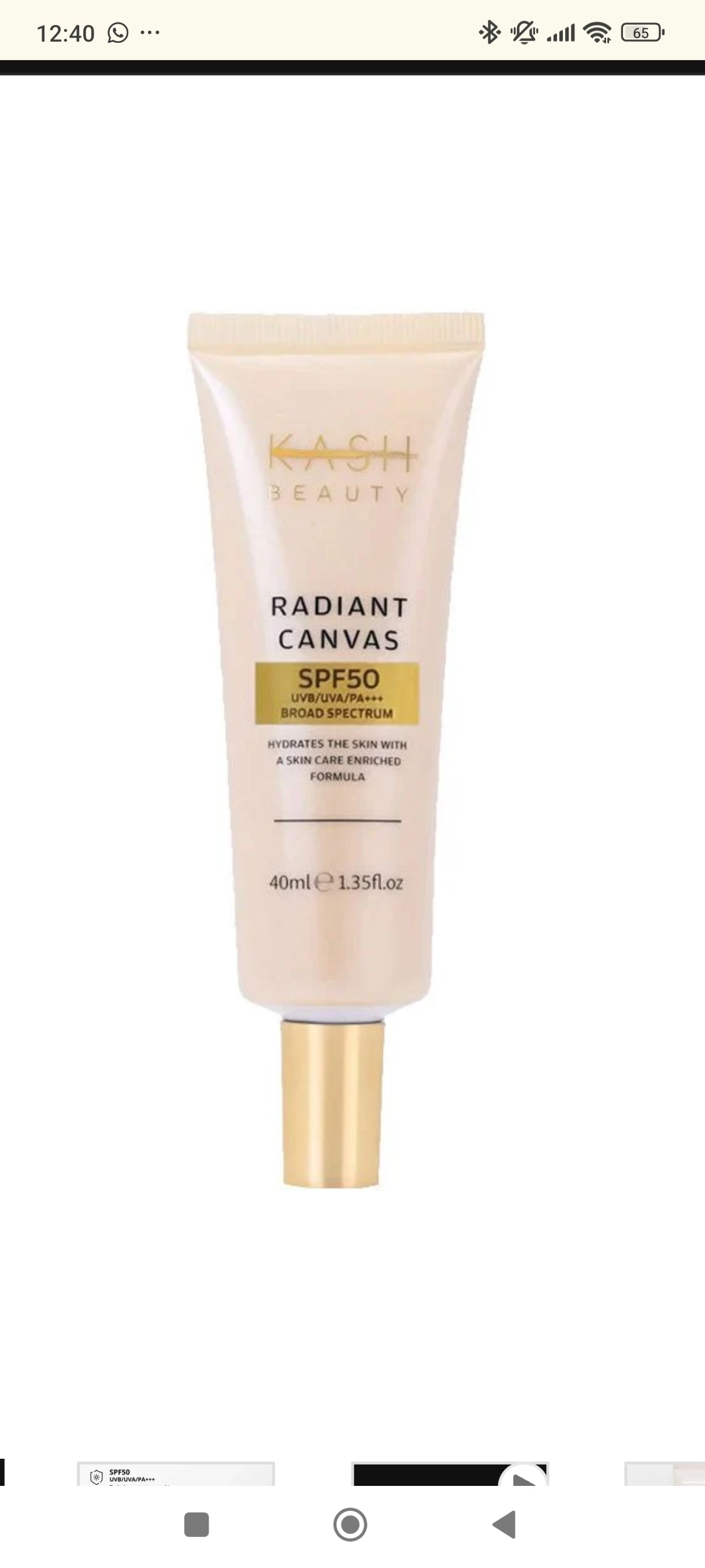 Kash beauty Radiant Canvas SPF50