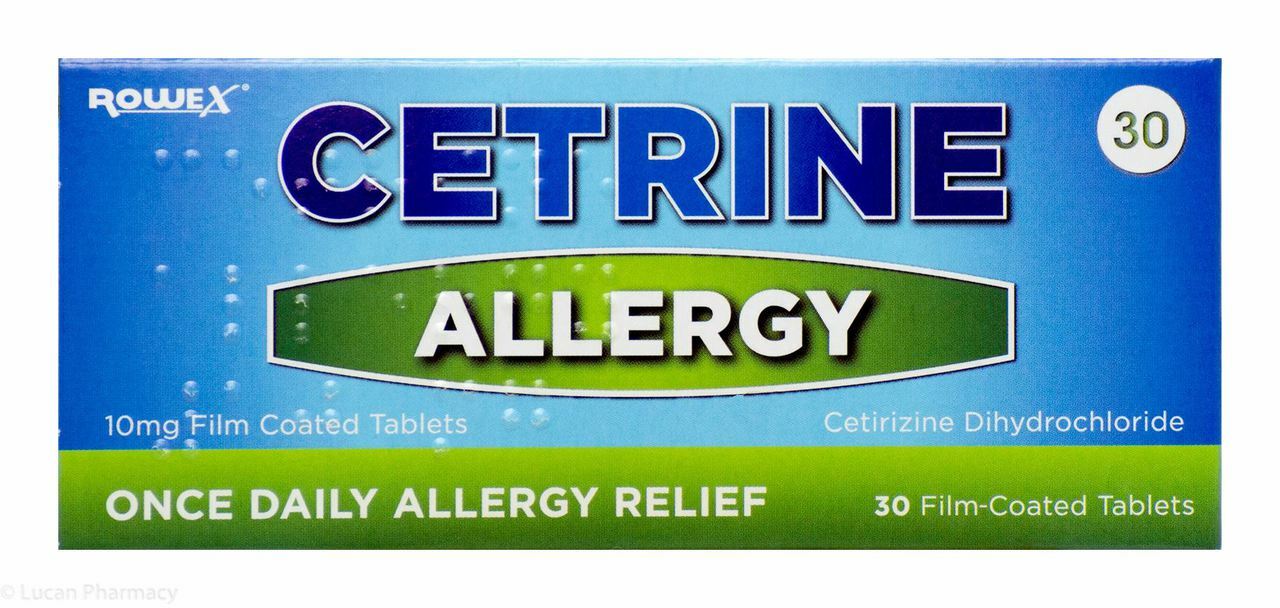 Cetrine Allergy 10mg (30 tabs)