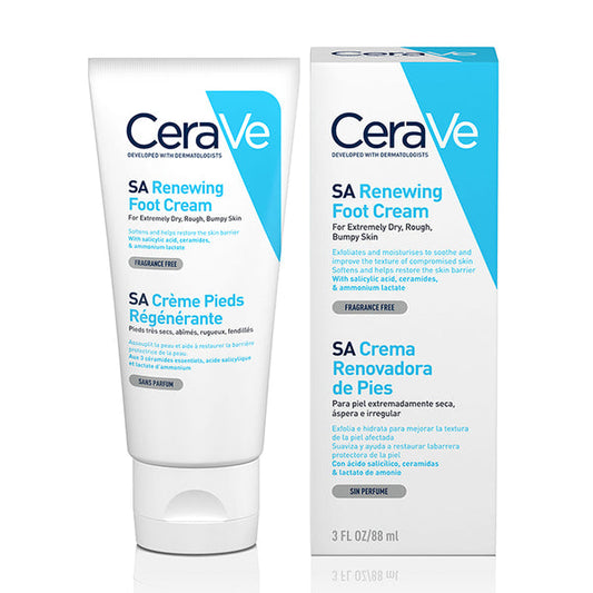 CeraVe - SA Renewing Foot Cream - For Dry, Rough, Bumpy Skin (88ml)