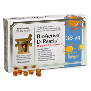 Bioactive D-Pearls – 38 μg / 1520 IU Vitamin D (80 Capsules)
