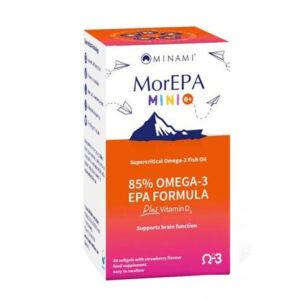 Minami – MorEPA Mini (6+) – 85% Omega-3 EPA Formula Plus Vitamin D3 (60 Softgels)