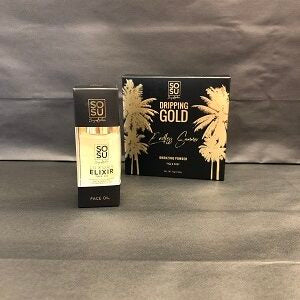 SoSu Gold Bundle - Dripping Gold Matte Bronzing Powder (15g) & Luxury Elixir Face Oil (13ml)