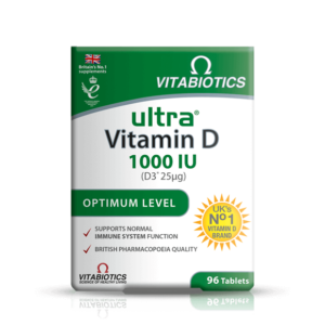 Vitabiotics - Ultra Vitamin D 1000 IU (D3* 25 μg) - (96 Tablets)