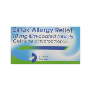 Zirtek Allergy Relief 10mg (30 tabs)